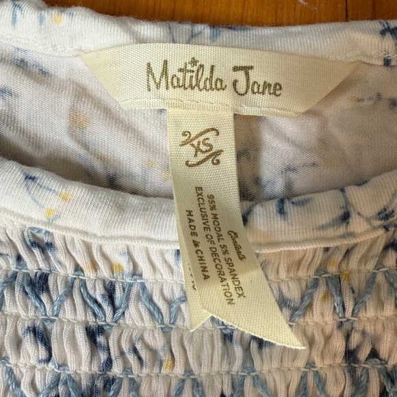 Matilda Jane Enchanted Garden Hilton Head Floral-print Navy Smocked Size XS - Picture 5 of 5